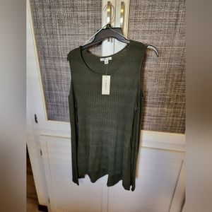 Olive Cold Shoulder sweater